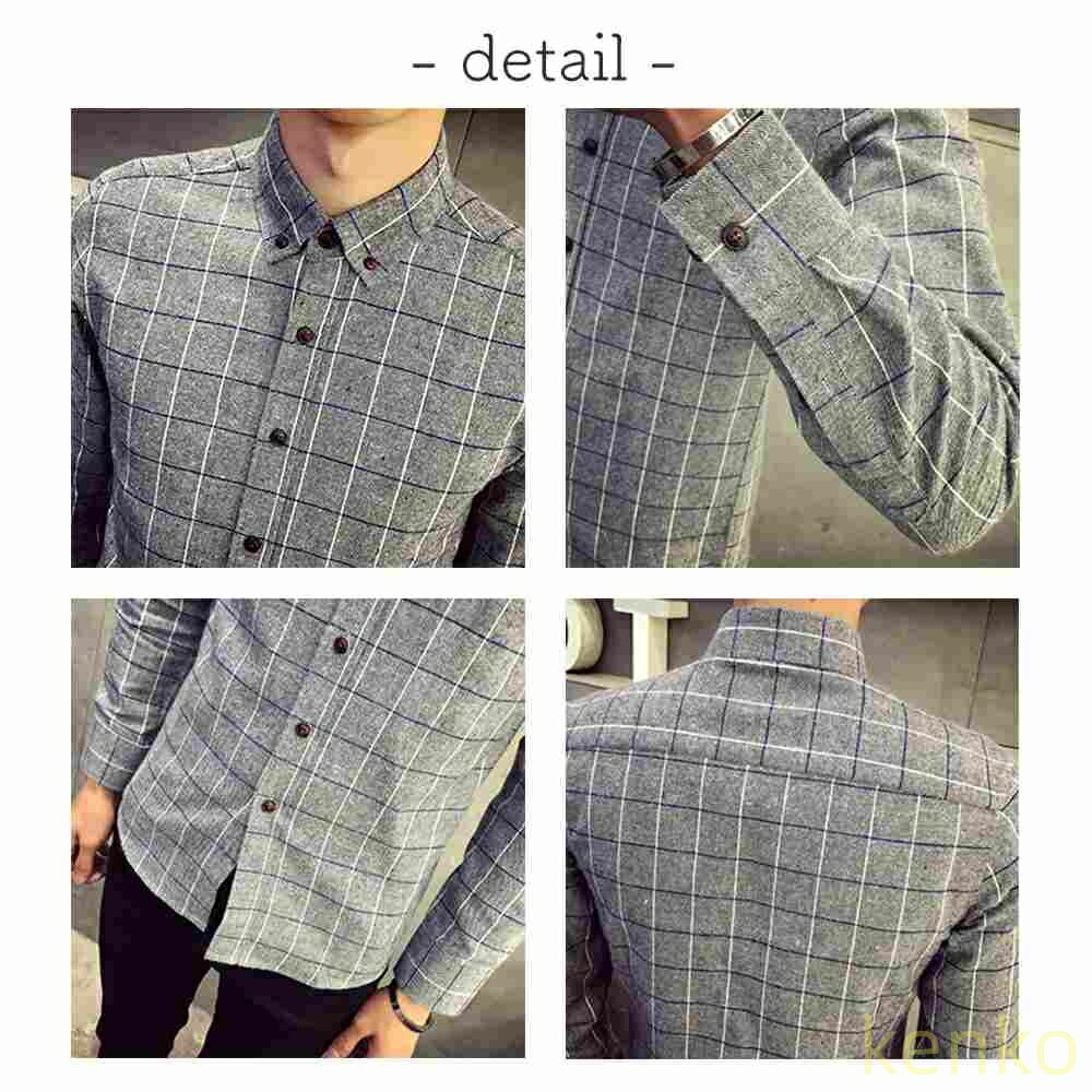 【送料無料】シャツ メンズ カラーチェックシャツ 秋 フォーマル おしゃれ しわになりにくい オシャレ 大きいサイズ ブランド 白 カジュアル 派手 インナー 暖かい 厚手 ビジネス オフィス ?