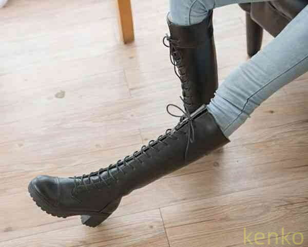 【送料無料】ロングブーツ レディース 防寒 レース ストレッチ 歩きやすい 暖かい 大きいサイズ ミドルブーツ ローヒール 冬 レザー 防水 スエード ワイド ジョッキーブーツ 厚底 ぺたんこ ?