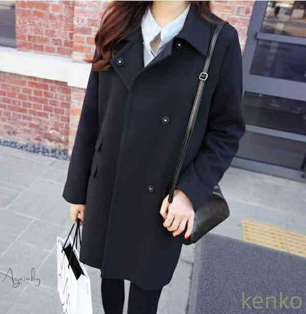 Turn-Down Collar Coat - 【送料無料】チェスターコート レディース キャメル トレンチコート 細身 ロング ステンカラーコート ショート丈 コート 着こなし 秋 ロングコート 軽い 暖かい 人気 大きいサイズ 服 40代 ?