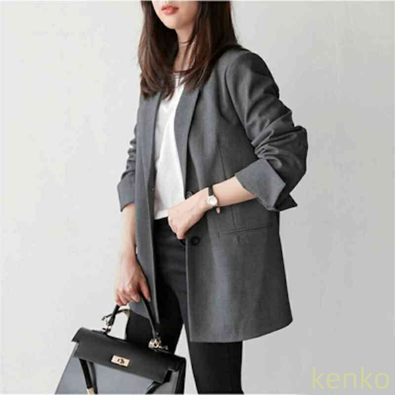 Corduroy - 【送料無料】テーラードジャケット レディース ニット セーター 春 秋 ロング トップス コーデュロイ ステンカラー ブルゾン 厚手 テーラード ブランド 大きい 中綿 大きいサイズ ブレザー ?