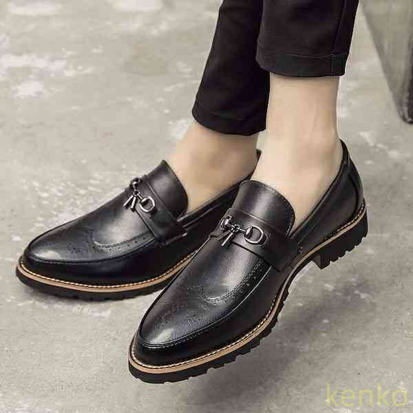 【送料無料】ローファー メンズ 黒 カジュアル 学生 パンプス バレエシューズ 革靴 大人 ハイ 厚底 シューズ 春 夏 コーデ スリッポン 仕事 ブーツ スエード 冬 革 レザー ローヒール 秋 おし?