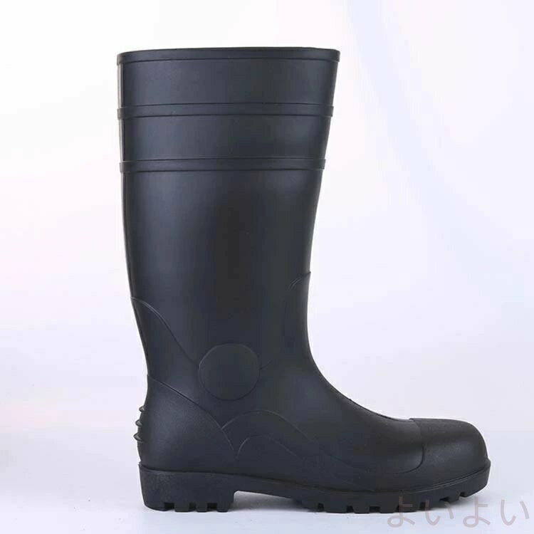 【送料無料】ユニセックス つや消し 安全靴 鋼先芯 ブーツ 安全長靴 ワークブーツ 先芯入り 耐油 抗菌 安全長靴 軽量 男女兼用 防臭 農作業 ガーデニング 軽 2