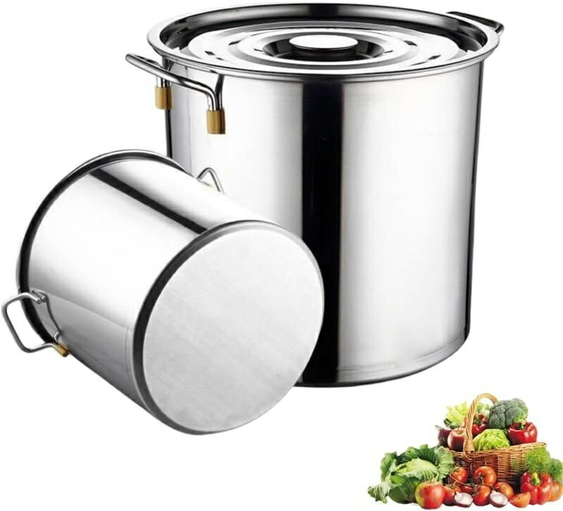 【送料無料】寸胴鍋 ステンレス製 電磁調理器 クッキングヒーター 両手鍋 ずんどう鍋 蓋付き 高速熱伝..