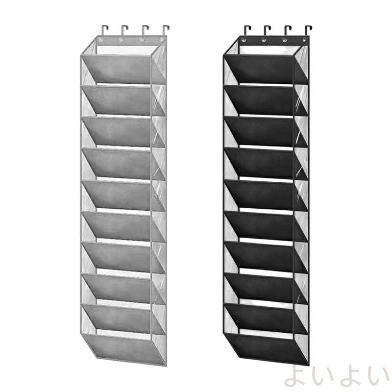 【送料無料】ハンギングシューズラックオーバードアストレージオーガナイザーウォールマウントドアの後..