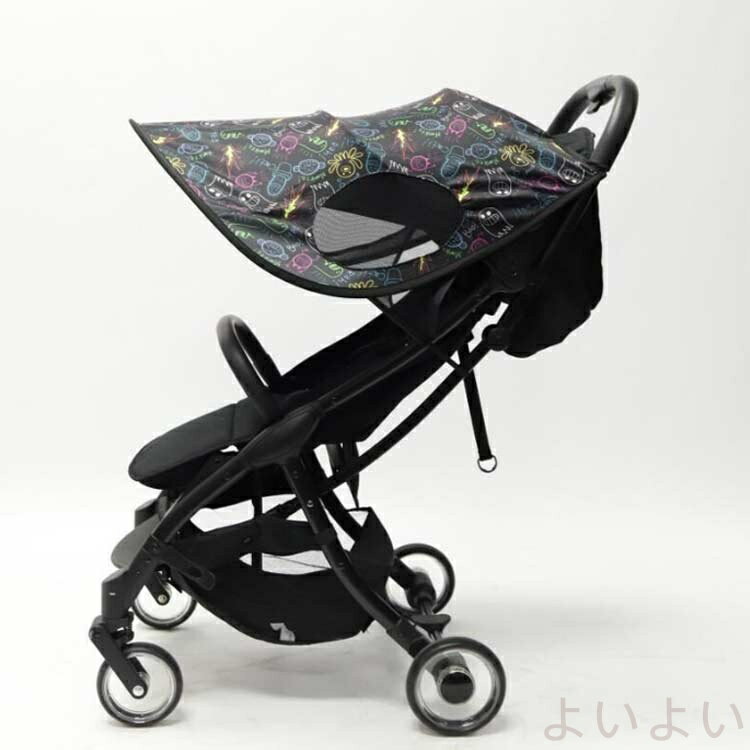 よいよいの【送料無料】撥水 UVカット バギー シェード 遮光 サンシェード 保護 防水 遮熱 断熱 ベビーカー シート カバー B型 対策 熱中症対策 暑さ 虫よけ 日差し チャイルドシート｜アングル3