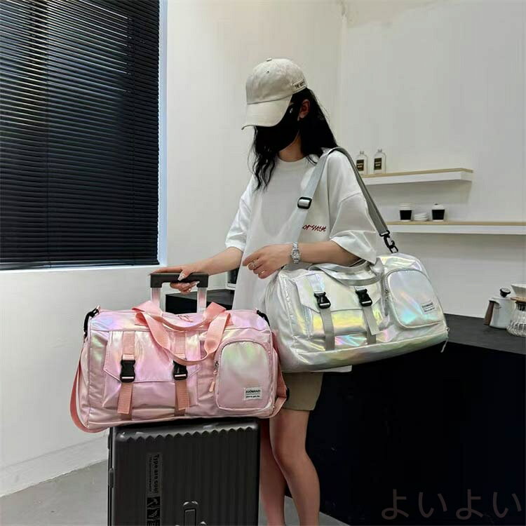 【送料無料】おしゃれ ボストンバッグ 旅行バッグ レディース メンズ 修学旅行 2泊 1泊 旅行 キャリーオンバッグ 35L 乾湿分離 大容量 軽量 シューズ入れ コンパクト ゴルフ yoiyoi4141-10041882 よいよい サンプル画像3