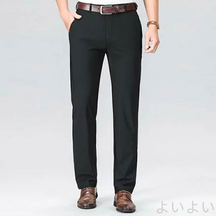 【送料無料】2枚組!ストレッチパンツ メンズ アイスシルク パンツ 接触冷感 ロングパンツ スポーツパンツ 冷感パンツ 無地 速乾 軽量 トレーニングパンツ ズボン 薄手