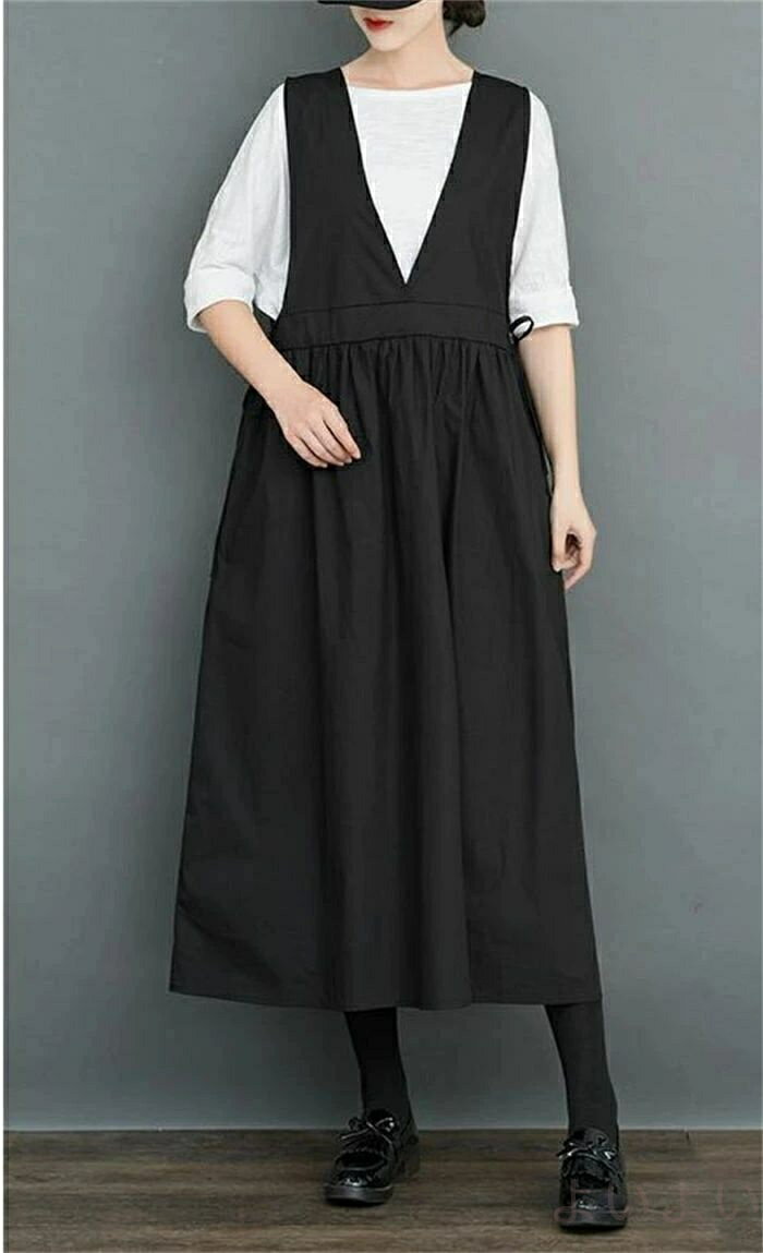 ジャンパースカート サロペット キャミソールワンピース フレア ロングワンピース オールインワン 重ね着 ジャンスカ ジャンパー サロペット スカート