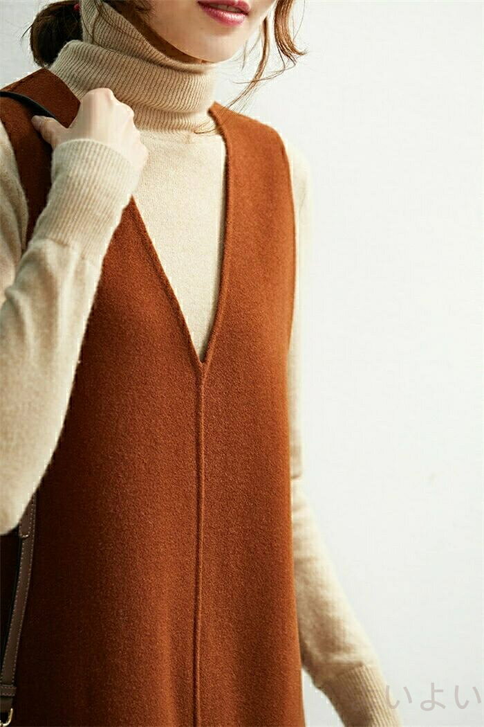 ジャンパースカート ツイード ワンピース ノースリーブ レディース Vネック ジャンスカ 膝丈 大人 サロペットスカート 春 秋 冬 上品 大きいサイズ 通勤