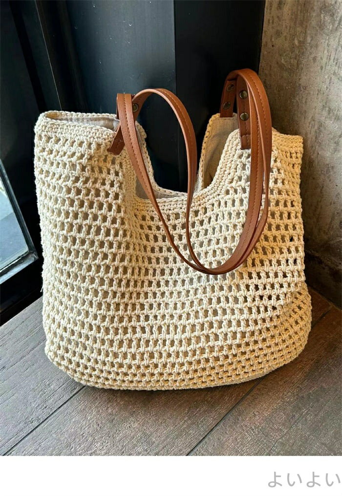 【送料無料】かごバッグ バッグ トート ショルダー 夏 レディース ファスナー マグネット 夏バッグ 肩掛け サマーバッグ トートバッグ カゴバッグ
