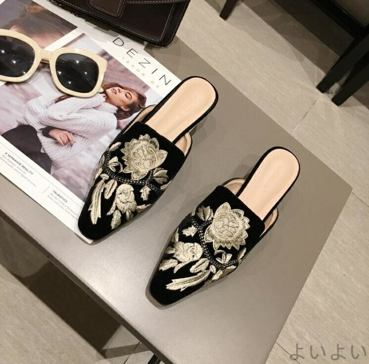 【送料無料】ミュールパンプス サンダル 刺繍 ...の紹介画像3