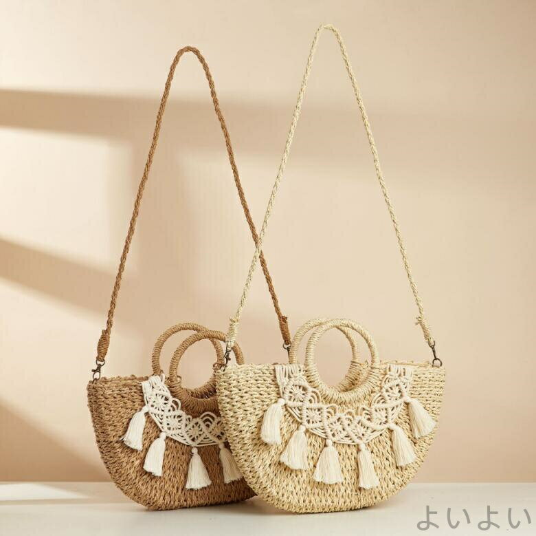 Tote Bag Type - 【送料無料】かごバッグ 竹ハンドル かごバッグ レディース かごバッグ カゴバッグ かごトートバッグ 編み込み 手編み 雑材 かごバック