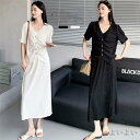 【送料無料】セットアップ レディース 上下セット Vネック Tシャツ 半袖 スカート 大きいサイズ 春夏 カジュアル 2点セット ロングスカート