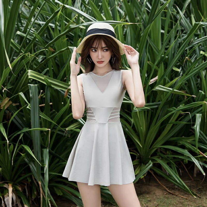 【送料無料】水着 ワンピース水着 体型カバー 水着 レディース シンプル スカート 韓国風 大きいサイズ ママ水着 セクシー バスト 盛れる ショートパンツ一体型 露出控えめ 女性ぽっちゃり 20