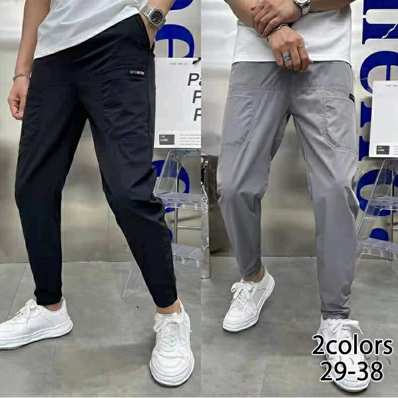 Cargo Pants - 【送料無料】接触冷感 ロングパンツ 冷感パンツ ゆったり 作業着 大きいサイズ 薄手 美脚 カーゴパンツ ジョガーパンツ 涼しい 夏 スリム ひんやり ウエストゴム カジュアルパンツ ワイドパンツ 無地