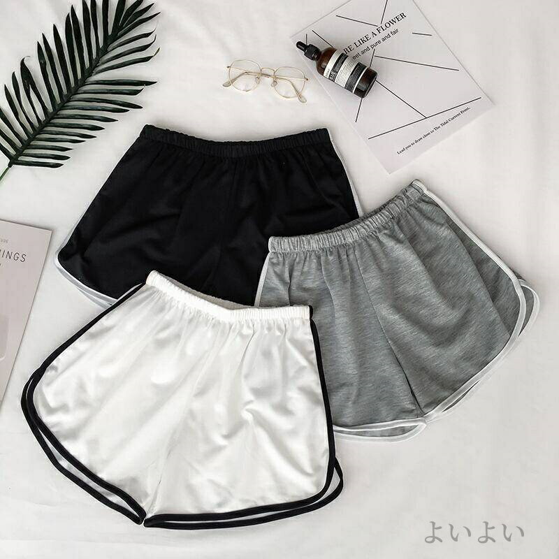 【送料無料】3color レディース ボトムス パンツ ショートパンツ サマーパンツ ワイドパンツ ルームウェア 部屋着 ショーツ 短パン ウエストゴム バイカラー ゆったり ラフ ルーズ おうち時間