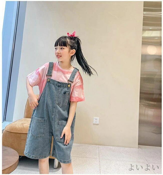 【送料無料】パンツ 男の子 女の子 子供服 韓国 オーバーオール 子供服 サロペット ショートパンツ パンツ サロペット デニム サロペット
