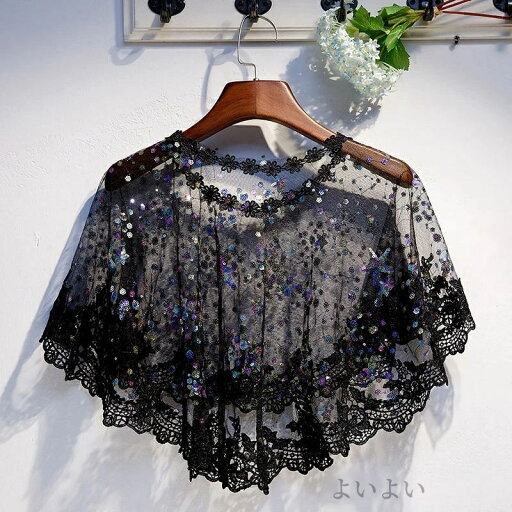 ウエディングショール ウェディングケープ ブラック ケープ ブライダル 結婚式 二次会 披露宴 花嫁 肩掛け 春夏 コンサート 黒 スパンコール キラキラ ウエディングケープ ウェディングボレロ ウエディングボレロ 謝恩会 ウェディングショール 発表会 演奏会 ウエディングショール ウェディングケープ ブラック ケープ ブライダル 結婚式 二次会 披露宴 花嫁 肩掛け 春夏 コンサート 黒 スパンコール キラキラ ウエディングケープ ウェディングボレロ ウエディングボレロ 謝恩会 ウェディングショール 発表会 演奏会
