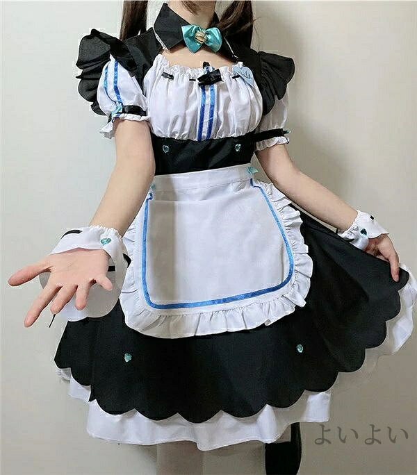 【送料無料】ハロウィン コスプレ メイド服 可愛い コスプレ衣装 メイド カチューシャ エプロン 大人 セクシー コスチューム レディース ウェイトレス コス yoiyoi4141-10013168 よいよい サンプル画像3