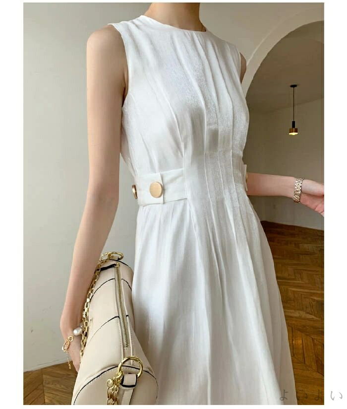 【送料無料】サテン ワンピース 春 夏 レディース ワンピース ノースリーブ ドレスワンピース 大きいサイズ 接触冷感 サテン調 ワンピース