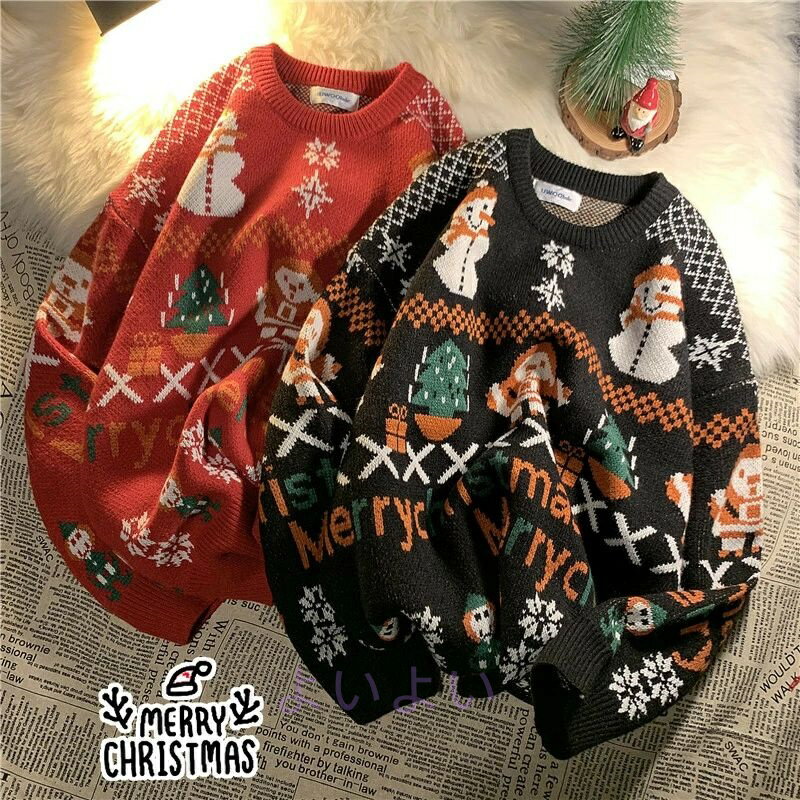 ペアルック クリスマス服 サンタウェア セーター メンズ レディース 男女兼用 春秋冬 ニット カップル ..