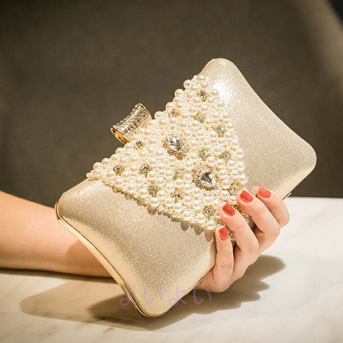 パーティーバッグ クラッチバッグ 大きめ ウエディングバッグ お呼ばれ パーティバッグ フォーマルバッグ 結婚式 レディース 二次会 2way パール 演奏会 入学式 披露宴