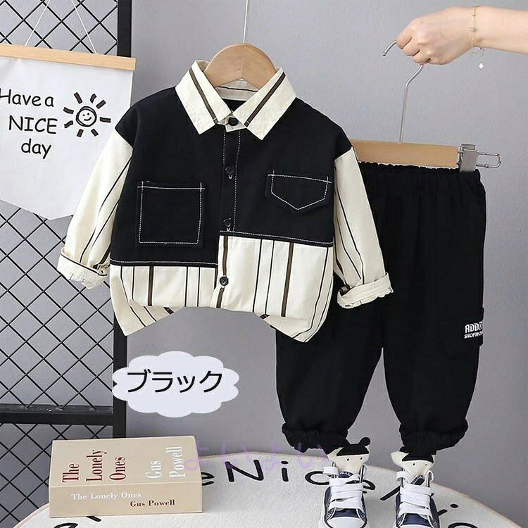 子供服 セットアップ 男の子 2点セット キッズ カジュアルスーツ 子供 スーツ シャ...
