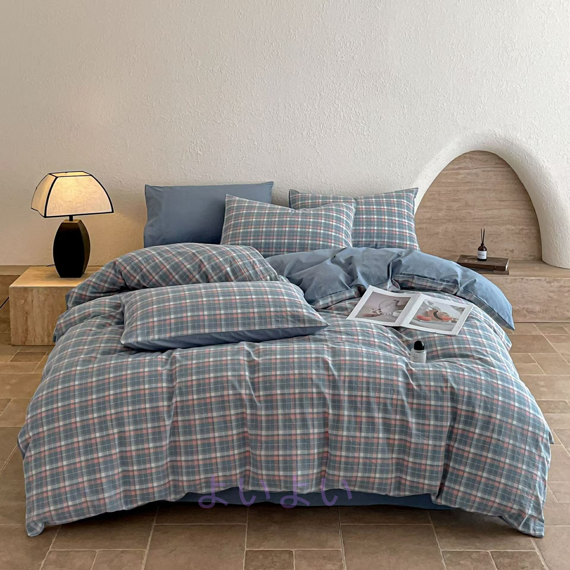 布団カバーセット シングル 3点セット 綿100% 掛け布団カバー 布団カバー 寝具カバー ストライプ チェ..