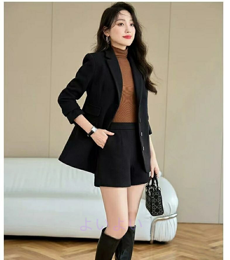 スーツ上下セット ジャケット パンツ パンツスーツ 女の子 ショート セットアップ レディース ショート..