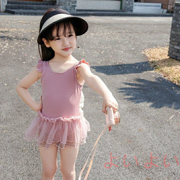 【送料無料】水着 ワンピース 女の子 キッズ ベビー フリル ワンピース水着 みずぎ...