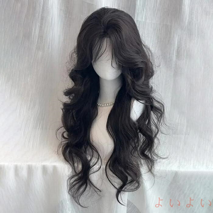 【送料無料】ウィッグ フルウィッグ 巻き毛 センター分けの前髪 ハロウィン 原宿風 韓国風 かつら コスプレ 可愛い コスチューム 仮装 大人用 普段使い 文化祭 イベント