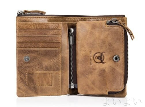 【送料無料】ラウンドファスナー 折りたたみ財布 ふたつ折り財布 二つ折り財布 IC カードケース 小銭入れ コインケース お財布 ウォレット(4)