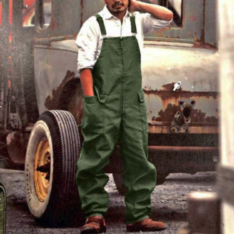 【送料無料】S〜5XL 作業 パンツ つなぎ サロペット おしゃれ メンズ ズボン 普段着 オールインワン ロングパンツ 大きいサイズ 男性 作業着