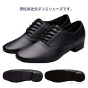 【送料無料】靴 紐 シューズ ダンス メンズ 男性 男の子 旅行 室内用 本革 黒 室外用 社交ダンスシューズ ブラック 2タイプ ダンスシューズ