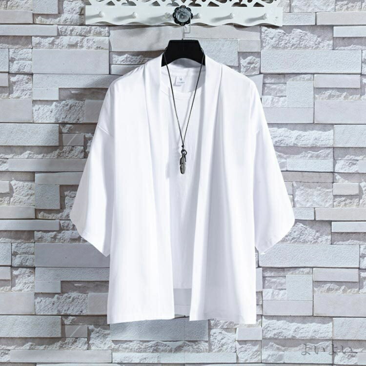 【送料無料】和式 花火大会 メンズ 七分袖 パーカー 日焼け対策 アイスシルク 接触冷感 カーディガン はおり 浴衣 甚平風