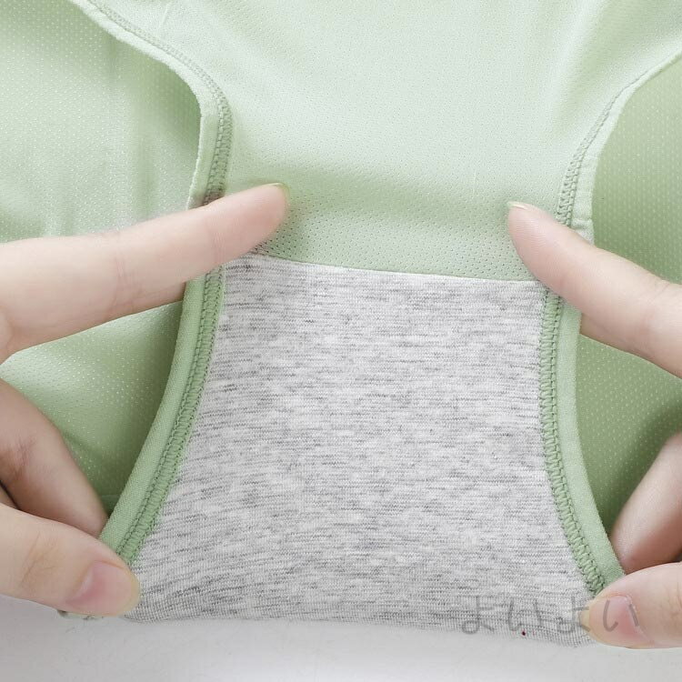 送料無料 3枚セット ショーツ レディース 接触冷感 ハイウエストショーツ 薄手 透け感 メッシュショーツ 綿 ストレッチ 深履き 深ばき 冷感ショーツ 無地 響かない 3