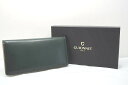 s23g-007x【中古】GUIONNET ギオネ コードバン 長財布 グリーン【9800円以上で沖縄・離島も送料無料】