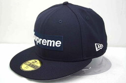 s23g-123x【中古】Supreme　シュプリーム　20FW World Famous Box Logo New Era Navy/XLarge　キャップ【9800円以上で沖縄・離島も送料無料】