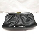 23k-278h 【中古】BALENCIAGA バレンシアガ クラッチバッグ 2way ショルダーバッグ ブラック【9800円以上で沖縄・離島も送料無料】