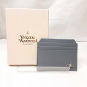 23k-280h 【中古】Vivienne Westwood　ヴィヴィアンウエストウッド　カードケース　グレー【9800円以上で沖縄・離島も送料無料】