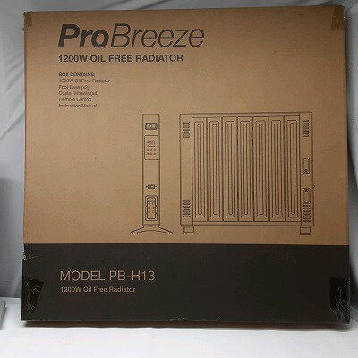 23k-653o【未使用】【中古】オイルフリーヒーター 次世代 オイルレスヒーター Pro Breeze 省エネ 4段階安全機能 タッチパネル操作 リモコン&タイマー付 PB-H13-JP【送料無料】【9800円以上で沖縄・離島も送料無料】