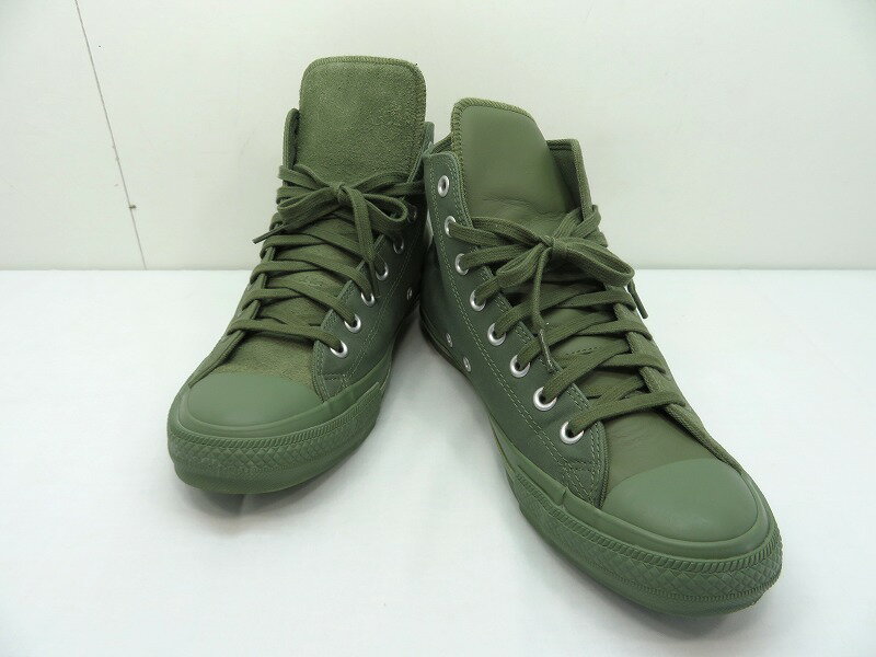 s23g-1052k【中古】CONVERSE ENGINEERED GARMENTS BEAMS PLUS ALL STAR HI コンバース エンジニアド ガーメンツ ビームスプラス オールスター ハイ 100周年記念 ハイカットスニーカー 1CL015 カーキ 27.5cm 本体のみ【9800円以上で沖縄 離島も送料無料】