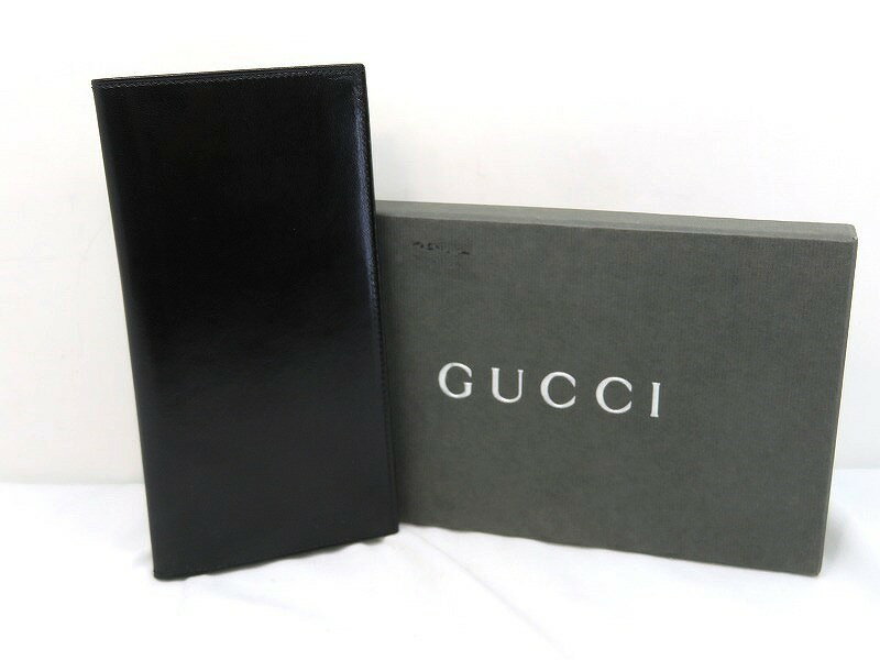 樂天商城 - s24g-035x【中古】GUCCI　グッチ　二つ折り長財布　札入れ　ブラック　030・0416・1243【9800円以上で沖縄・離島も送料無料】