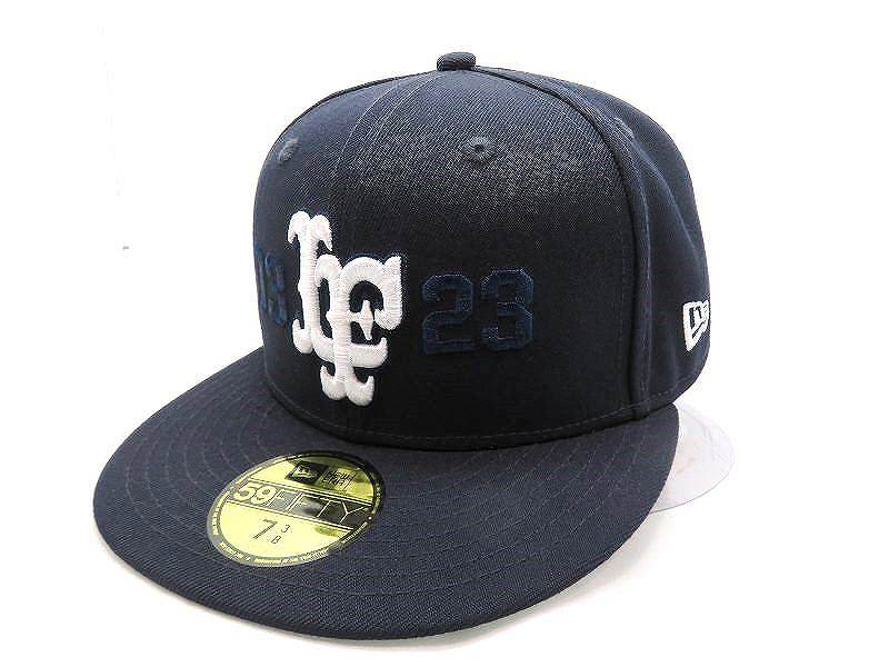 s24g-053x【中古】NEW ERA ニューエラ Lafayette ラファイエット 20th 20周年記念 ベースボールキャップ ネイビー 7 3/8【9800円以上で沖縄・離島も送料無料】