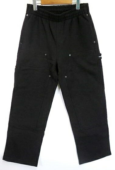 s24g-427x【中古】Supreme　シュプリーム　23SS　Double Knee Painter Sweatpant　Black/Small　スウェットパンツ【9800円以上で沖縄・離島も送料無料】