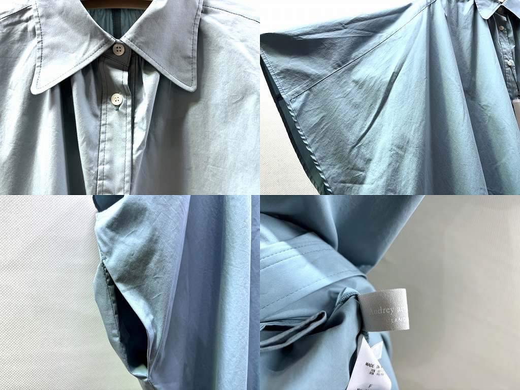 s24t-0105y【中古】【未使用】Audrey and John Wad オードリーアンドジョンワッド　シャツワンピース　ポンチョ　半袖H6417【9800円以上で沖縄・離島などの一部地域も送料無料での発送となります。】