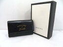 s24g-841【中古】GUCCI グッチ クラシックロゴ 型押しレザー スィング 6連キーケース ブラック 354499・0416【9800円以上で沖縄・離島も送料無料】