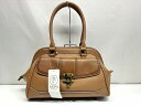 s24t-0380y【中古】【未使用】axes femme アクシーズ ファーム スカラボストンバッグ ハンドバッグ バッグ 2WAY キャメル レディース V...