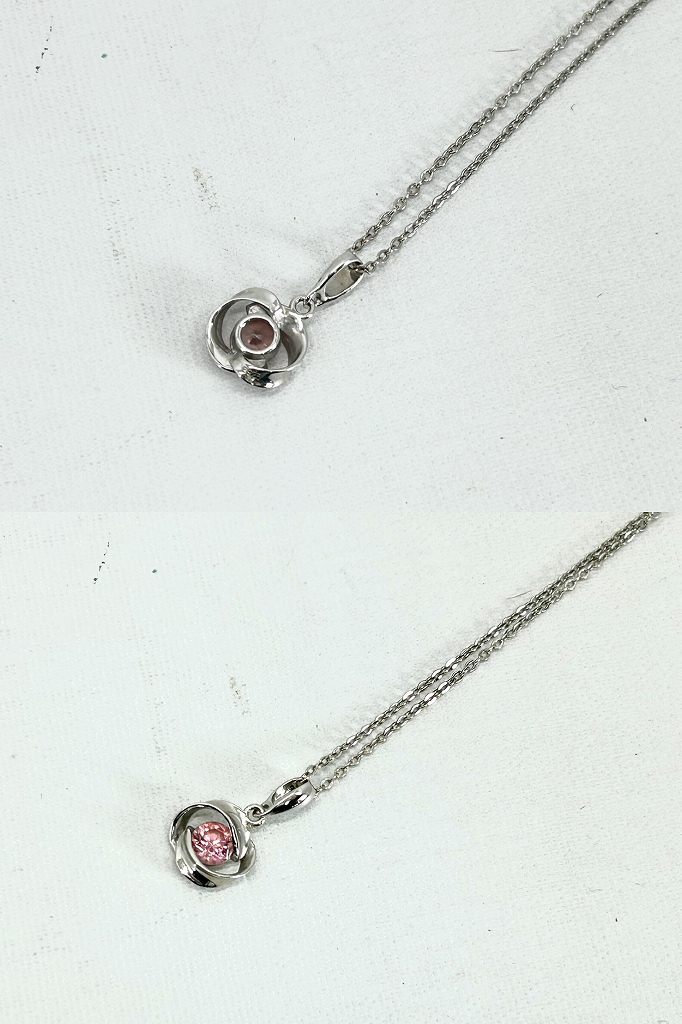 s24t-0504a【中古】スワロフスキージルコニア ネックレス 日本製 ピアス レディー...
