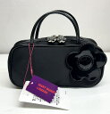 s24t-0595a【中古】MARY QUANT マリークアント ポーチ ディジー コスメポーチ ブラック【9800円以上で沖縄・離島などの一部地域も送料無料で...